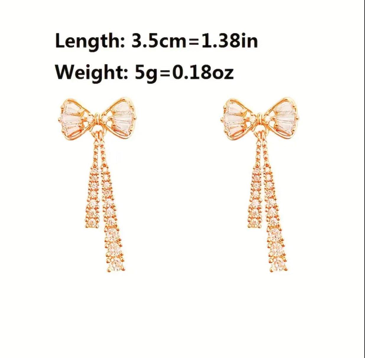 Boucles d'oreilles glamour en cristal de zircon - SDEG Glitter