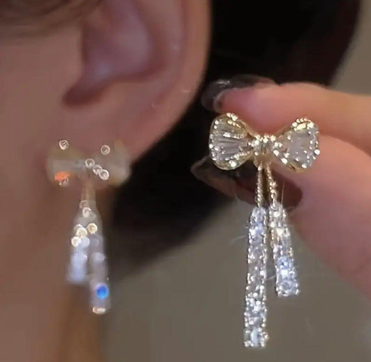 Boucles d'oreilles glamour en cristal de zircon - SDEG Glitter