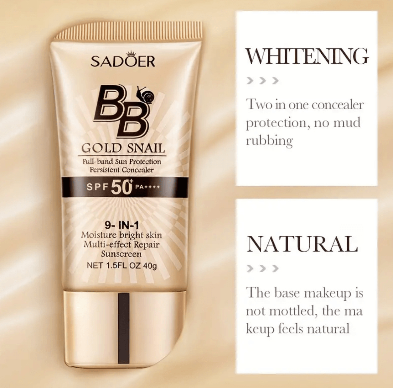 Golden BB Cream SPF50 - SDEG Glitter